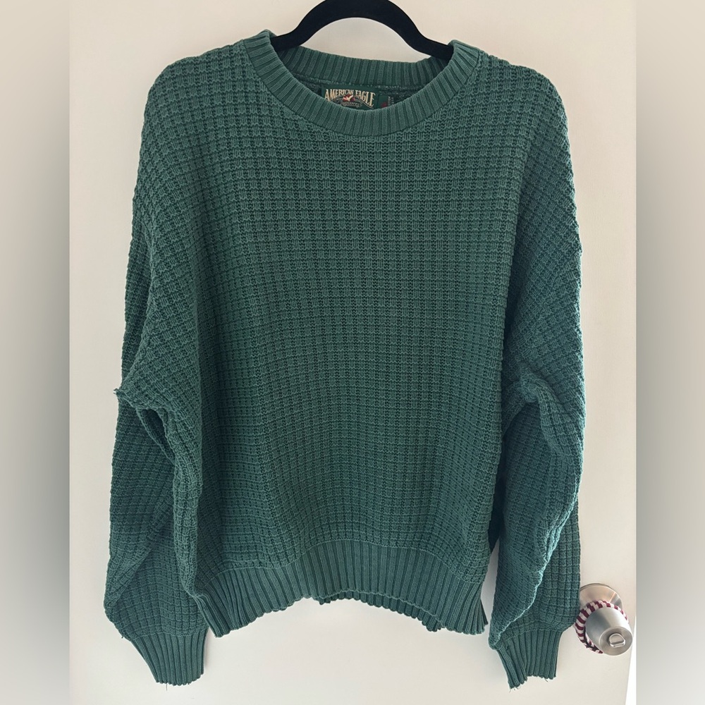 Vintage American Eagle Waffle Knit Crewneck Sweater